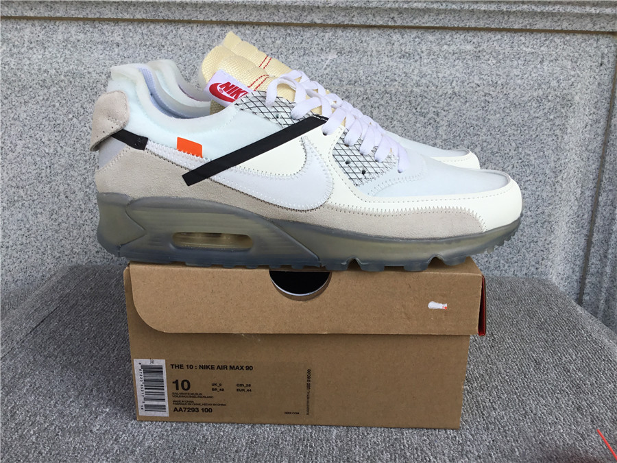 Nike Air Max90 Joint Air Cushion Mesh Breathable Running Shoes AA7293-100