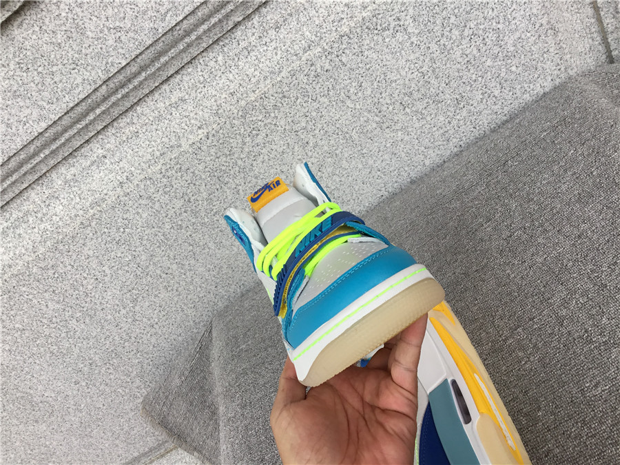 Air Jordan Legacy 312 Mandarin Duck White and Blue Stitching