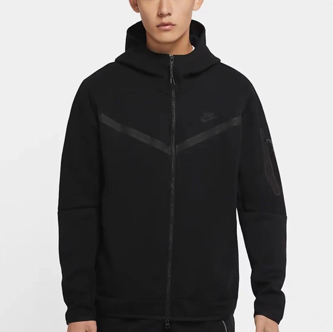 Nike Sportswear Tech Fleece Full-Zip Hoodie & Joggers SetBlack [Dress + pants set]