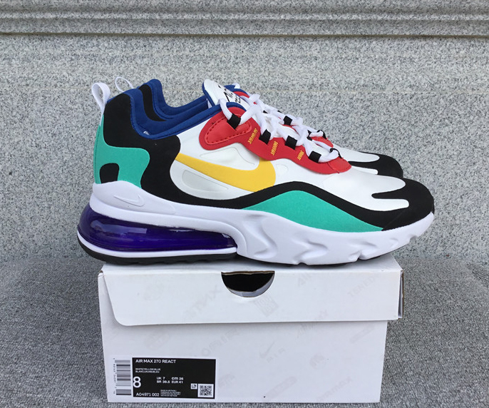 Nike Air Max 270 React Air Cushioned Running Shoe AO4971-002