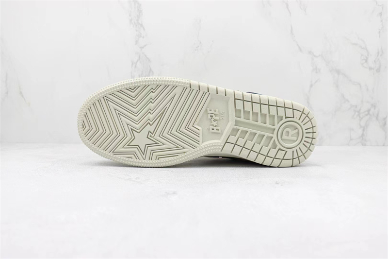 A BATHING APE SK8 suede leather low-top lace-up fashion sneakers Brown 1I70-291-009