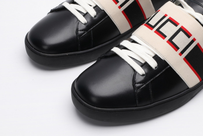 Gucci Ace Embroidered Low-Top Sneaker black