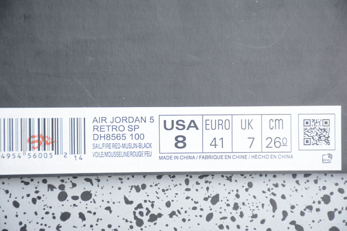 Off-White Air Jordan 5 Sail Fire Red DH8565-100