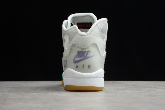 Off-White Air Jordan 5 white green purple CT8480-105