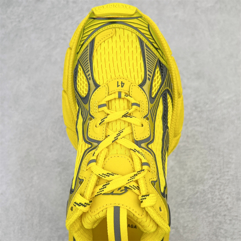 Balenciaga mesh tie yellow black 734734W3XL27010