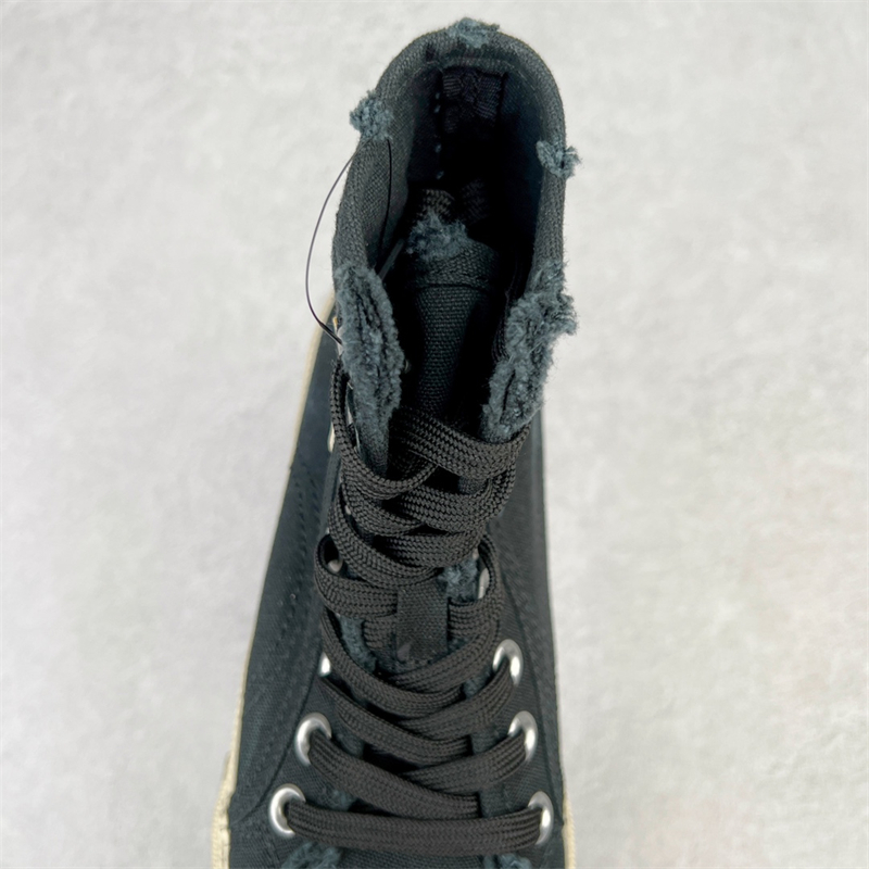 Balenciaga Paris Distressed High Top Sneakers Black 688752W3RC11090