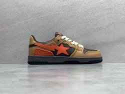 GT A Bathing Ape Bape SK8 Sta Brown Orange