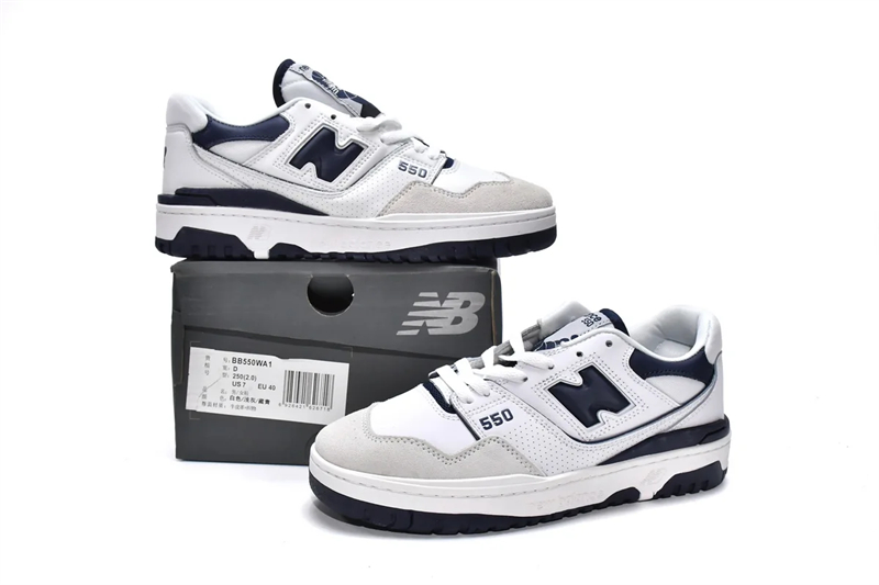 Get New Balance 550 White Navy BB550WA1