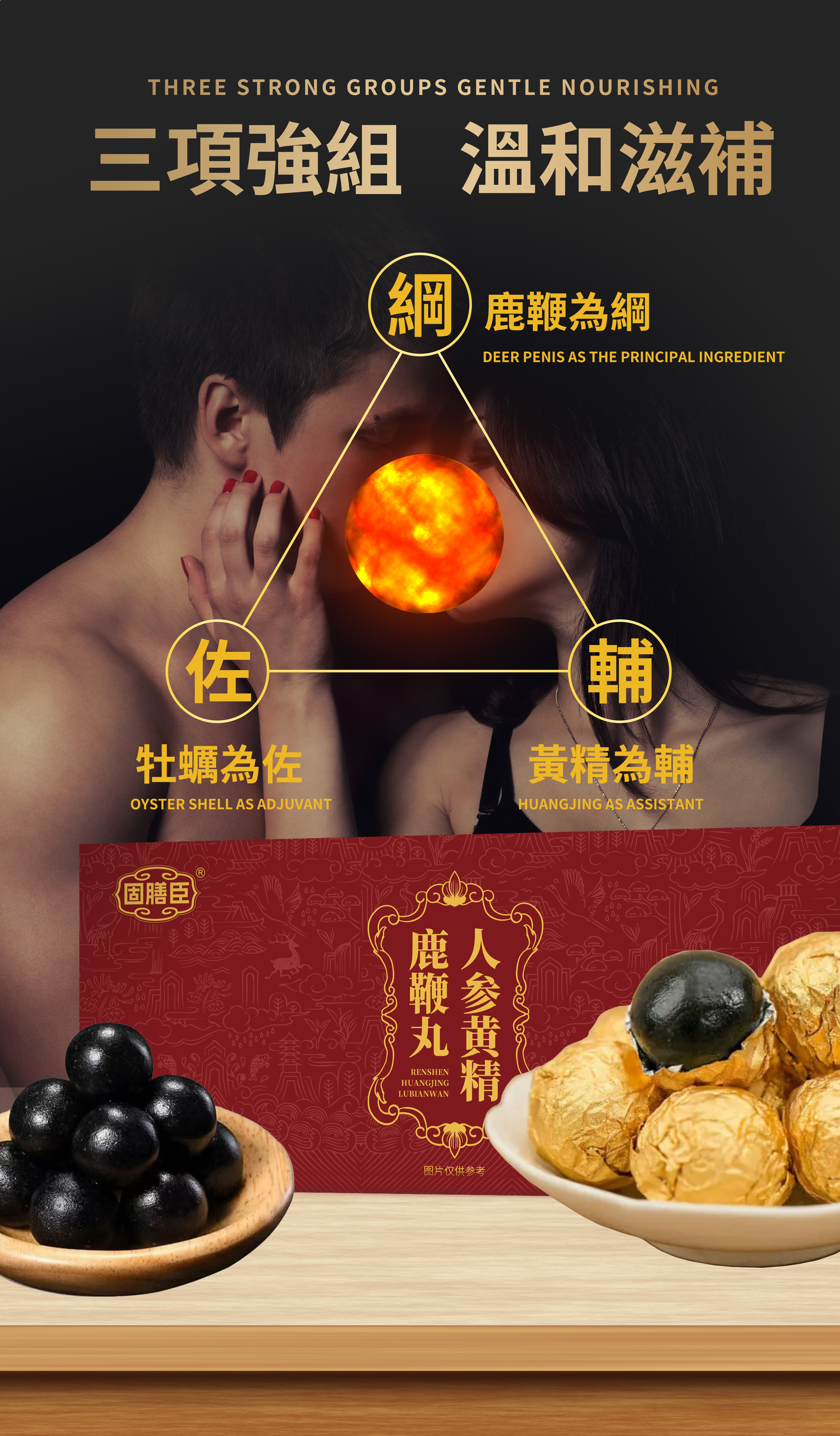 Ginseng, Polygonatum & Deer Antler Vitality Pills