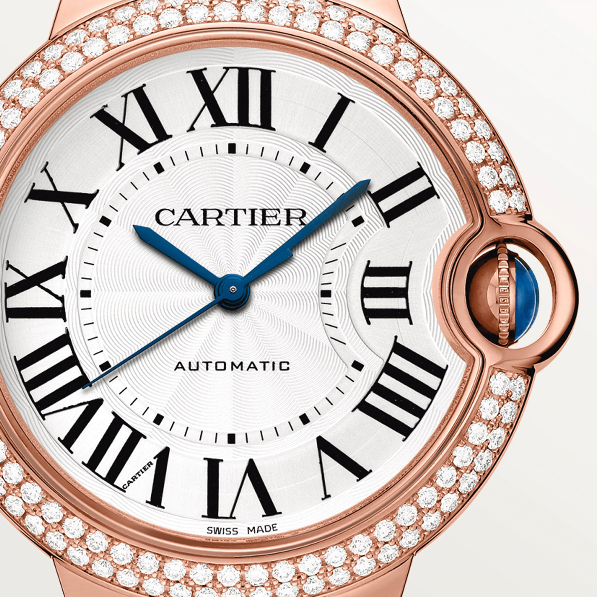Cartier Ballon Bleu 36 mm 18K Rose Gold & Diamond Lady’s Watch,  WE900551