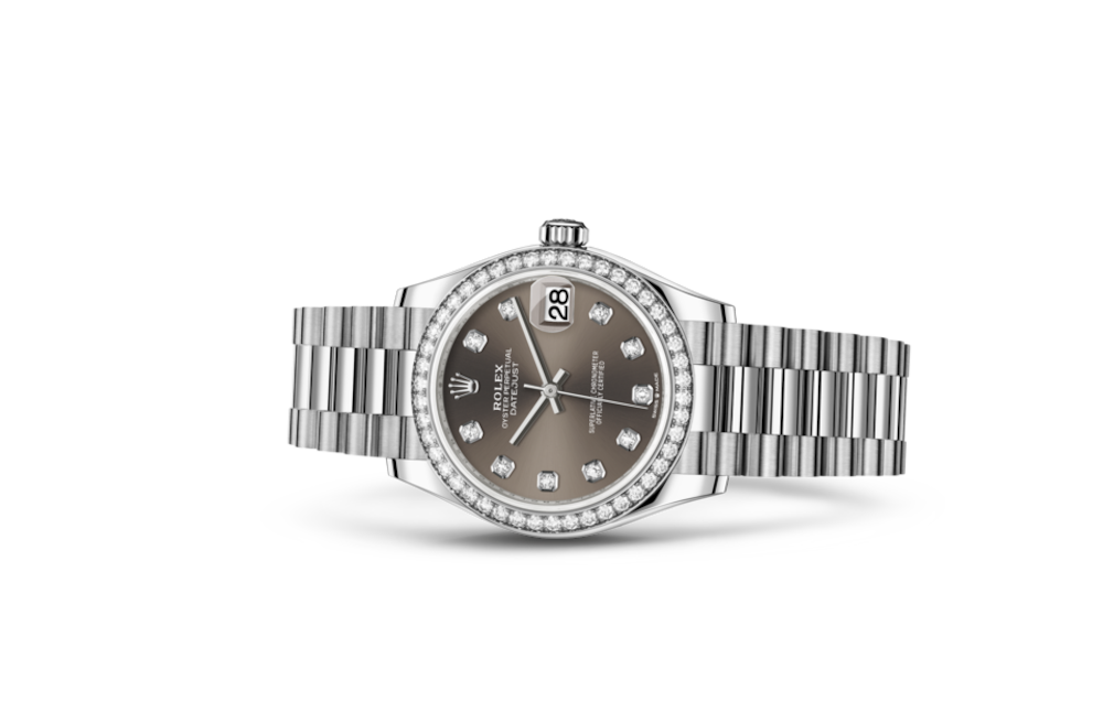 LadyRolex DATEJUST 31 Dark Grey Set With Diamonds，278289RBR