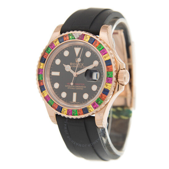 ROLEXPRE-OWNEDYacht-Master Diamond Black Dial Watch