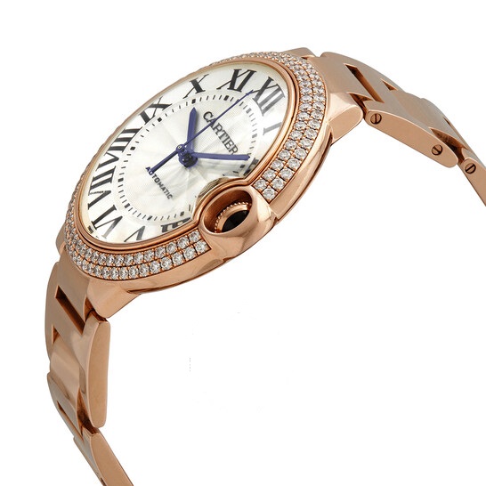Cartier Ballon Bleu 18K Rose Gold & Diamonds Unisex Watch, WJBB0029