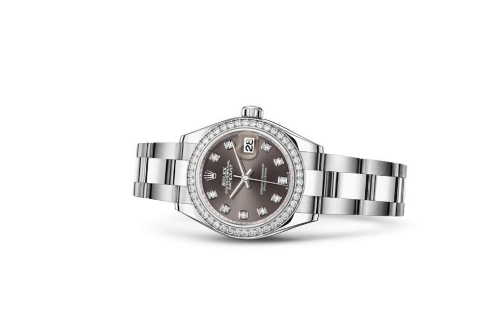 LadyRolex DATEJUST Dark Grey Set With Diamonds，279384RBR