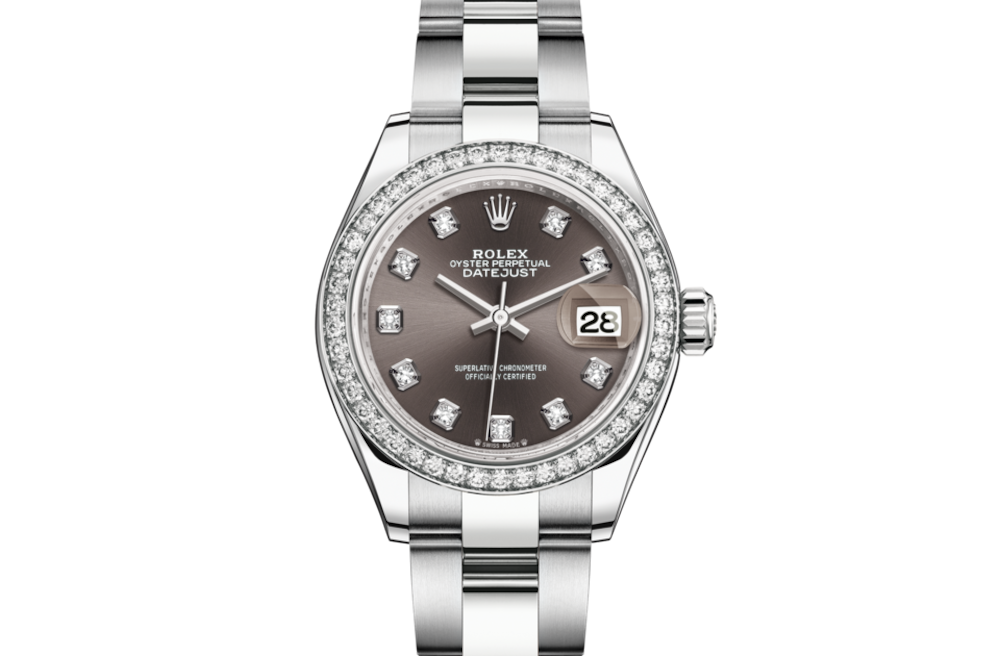 LadyRolex DATEJUST Dark Grey Set With Diamonds，279384RBR