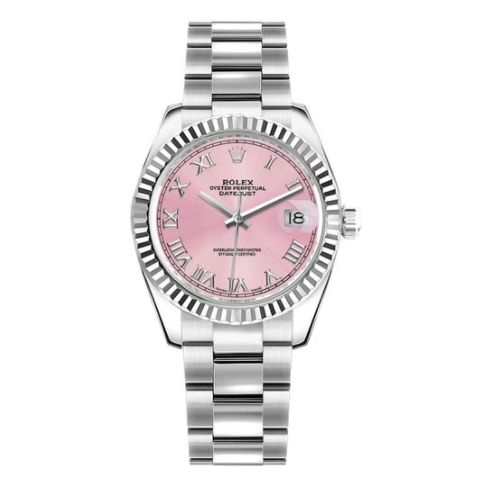 Rolex Datejust 31 Pink Roman Numeral Oyster Bracelet Ladies Watch 178274-0076