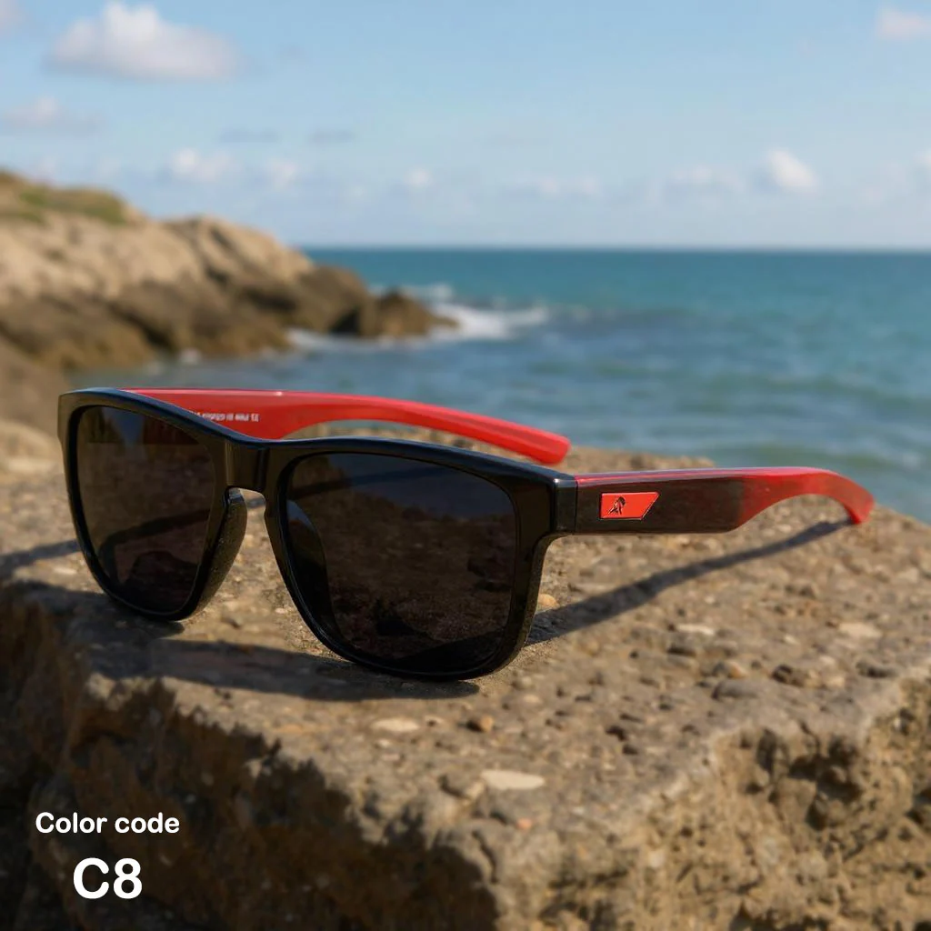 Crystal Graffiti Polarized Square Sunglasses