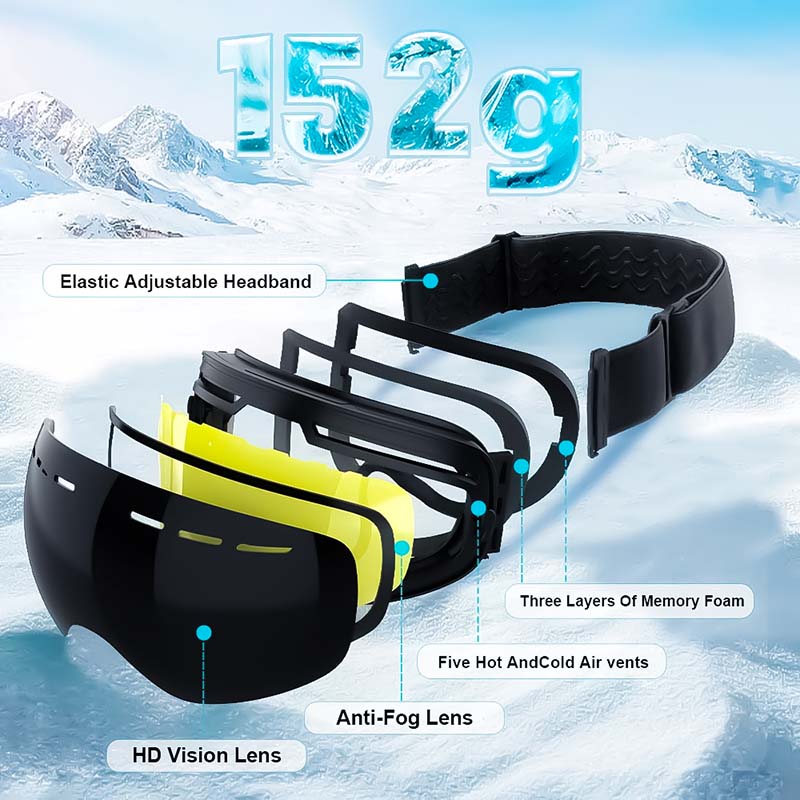 UV400 Double Lens Ski Goggles