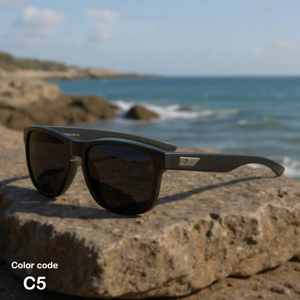 Crystal Graffiti Polarized Square Sunglasses