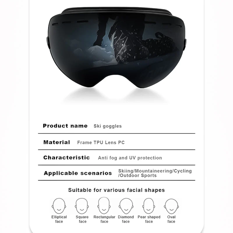 UV400 Double Lens Ski Goggles