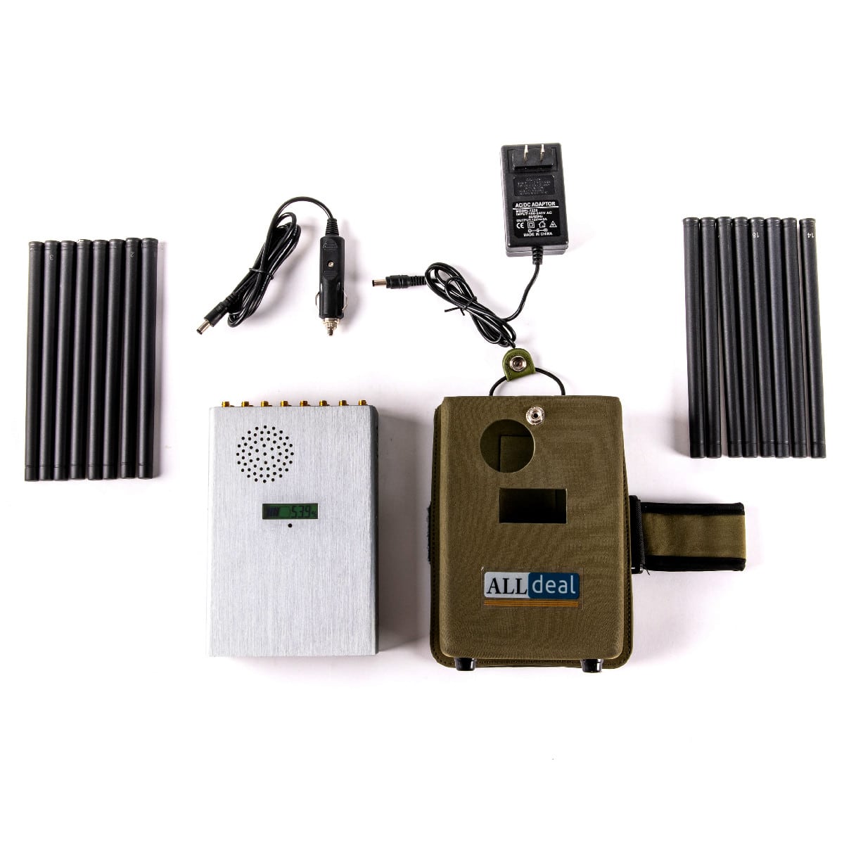 Handheld 18 Bands All-in-one 5G 5Ghz 3G 4G LTE GPS RC WIFI LOJACK UHF Jammer up to 25m