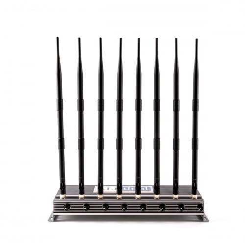 High powerful Lora Signal Jammer with 8 Antennas indoor using adjustable 64W output power Radius up to 80m