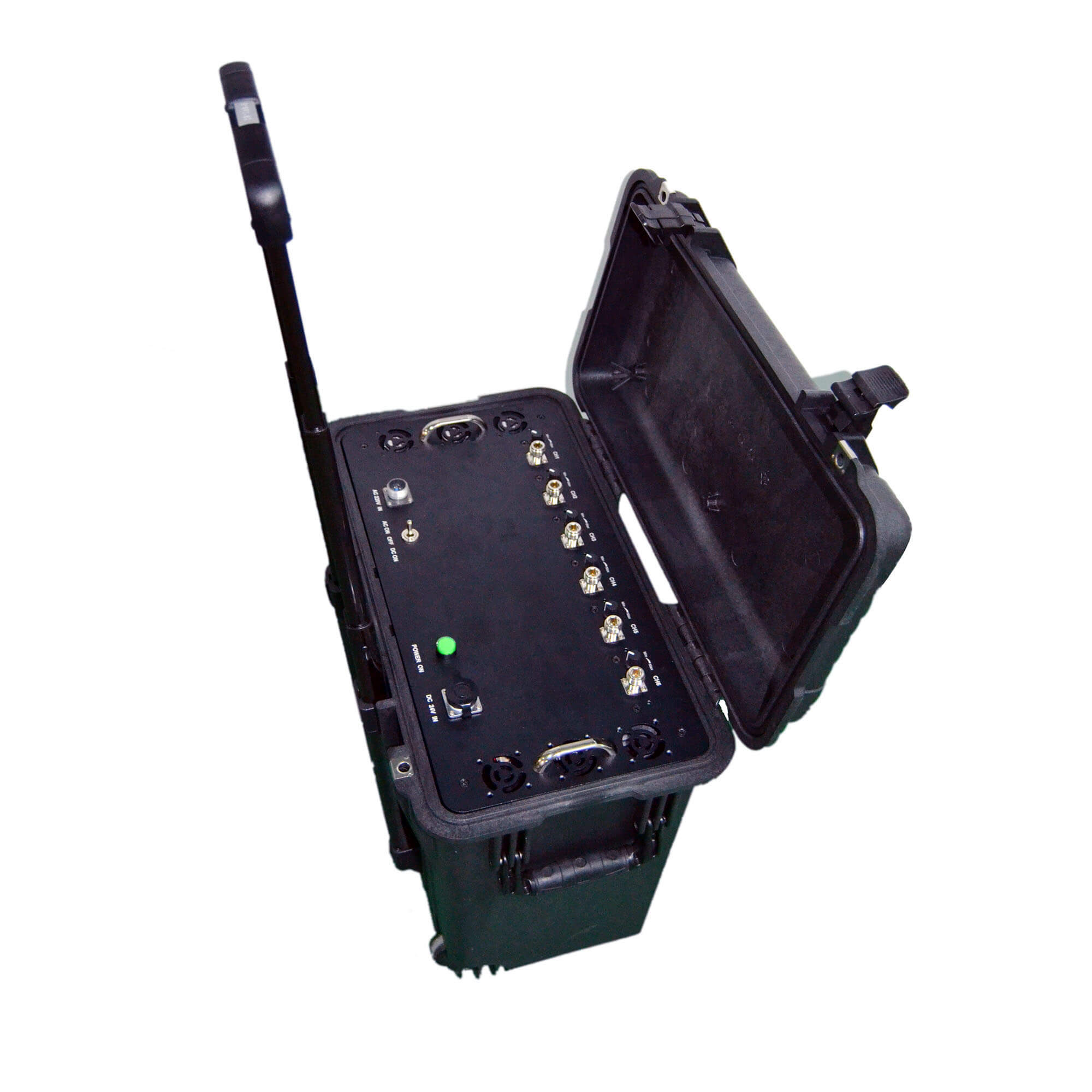 Draw-bar box Portable High Power Mobile Phone 4GLTE WIFI Jammer with Output Power 220W Jamming up to 1000m