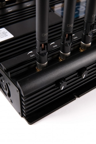 World First 22 Antennas Wireless Signal Jammer For Full Bands 5GLTE 2G 3G 4G Wi-Fi GPS LOJACK DRONE Output Power 42Watt With Infrared Remote Control, Turn ON /OFF Power