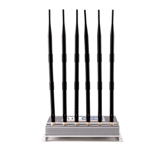 6 Bands Powerful Desktop Jammer with 2 External Fans, Coverage: 40 meters