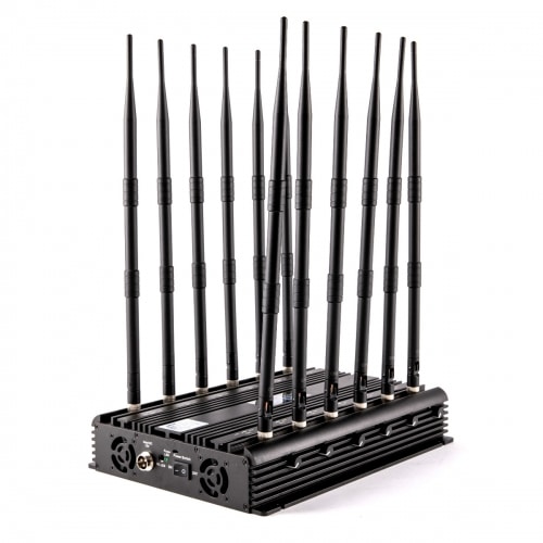 Adjustable 12 Antennas 5G 5GHZ 4G WIFI RC UHF VHF GPS DRONE Jammer Up to 50M