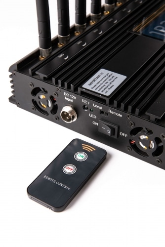 World First 22 Antennas Wireless Signal Jammer For Full Bands 5GLTE 2G 3G 4G Wi-Fi GPS LOJACK DRONE Output Power 42Watt With Infrared Remote Control, Turn ON /OFF Power