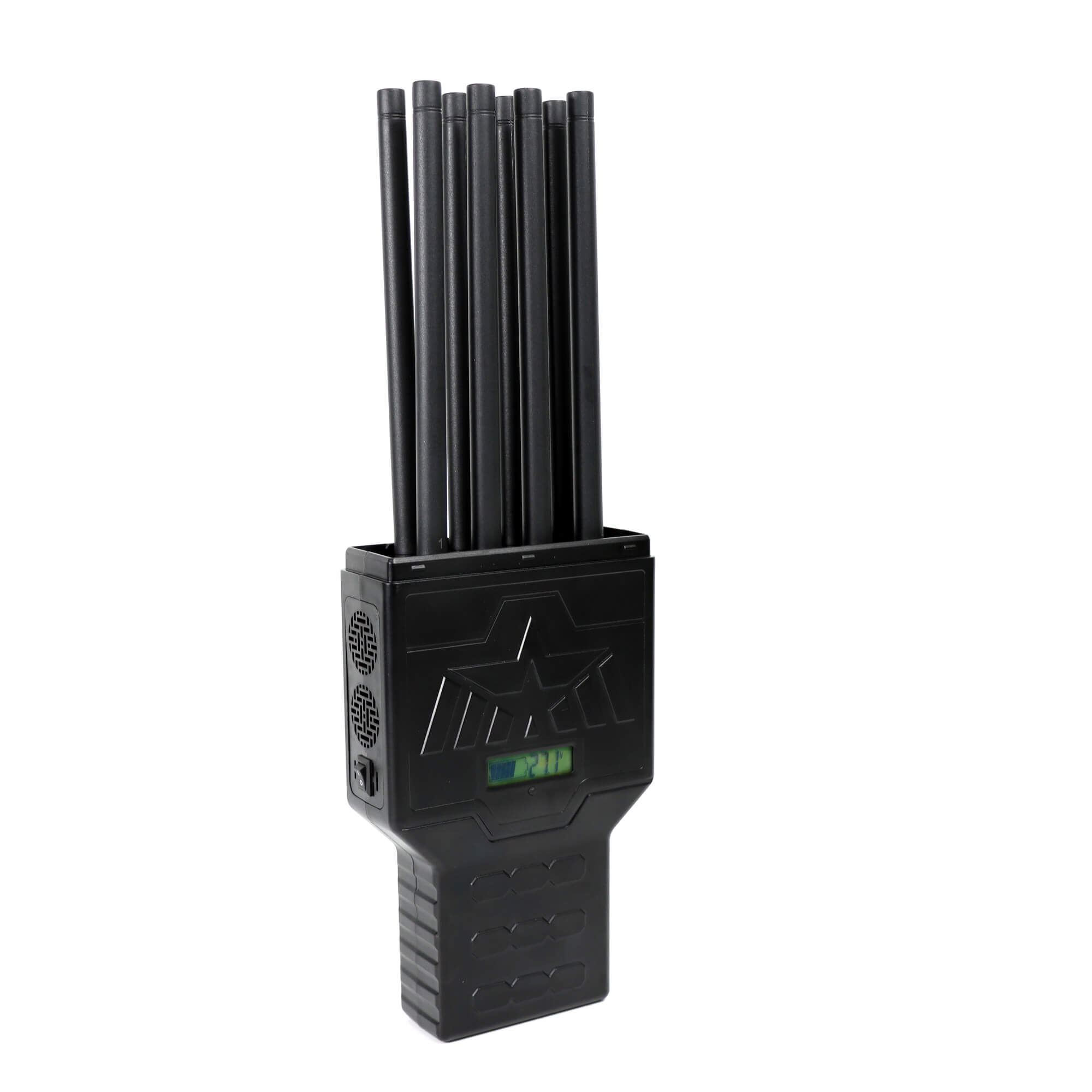 Unique 40W High Power Handheld 8 Bands 5G GPS Jammer up to 50m