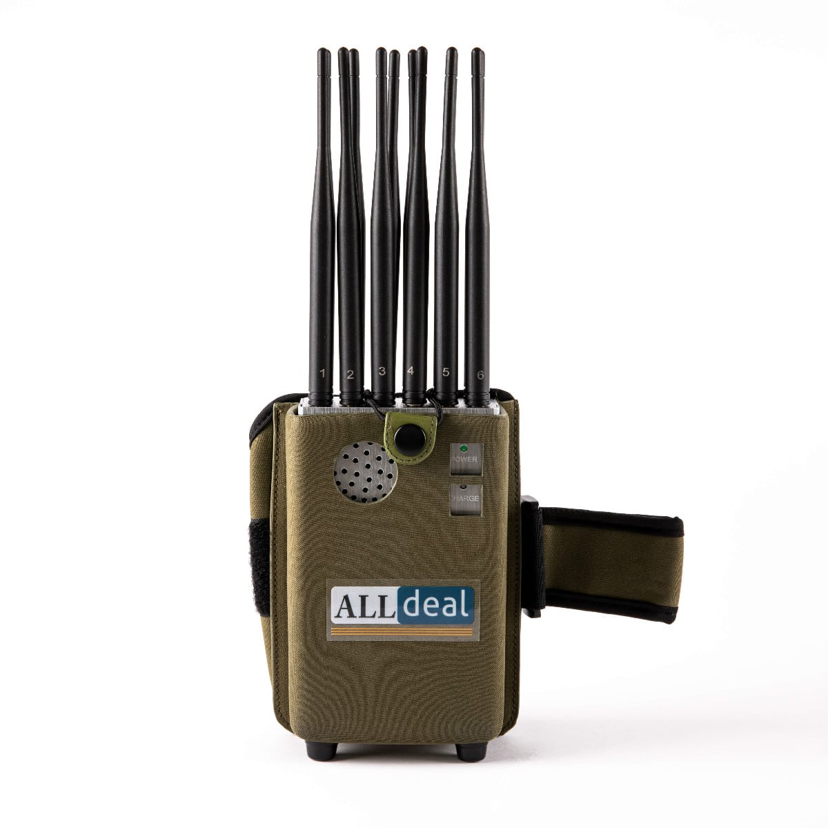 ALLDEAL 12 Antennas Portable 5G LTE Cell Jammer 5.8G Wi-Fi Scrambler,Radius up to 20m ,12000mAh (12W)
