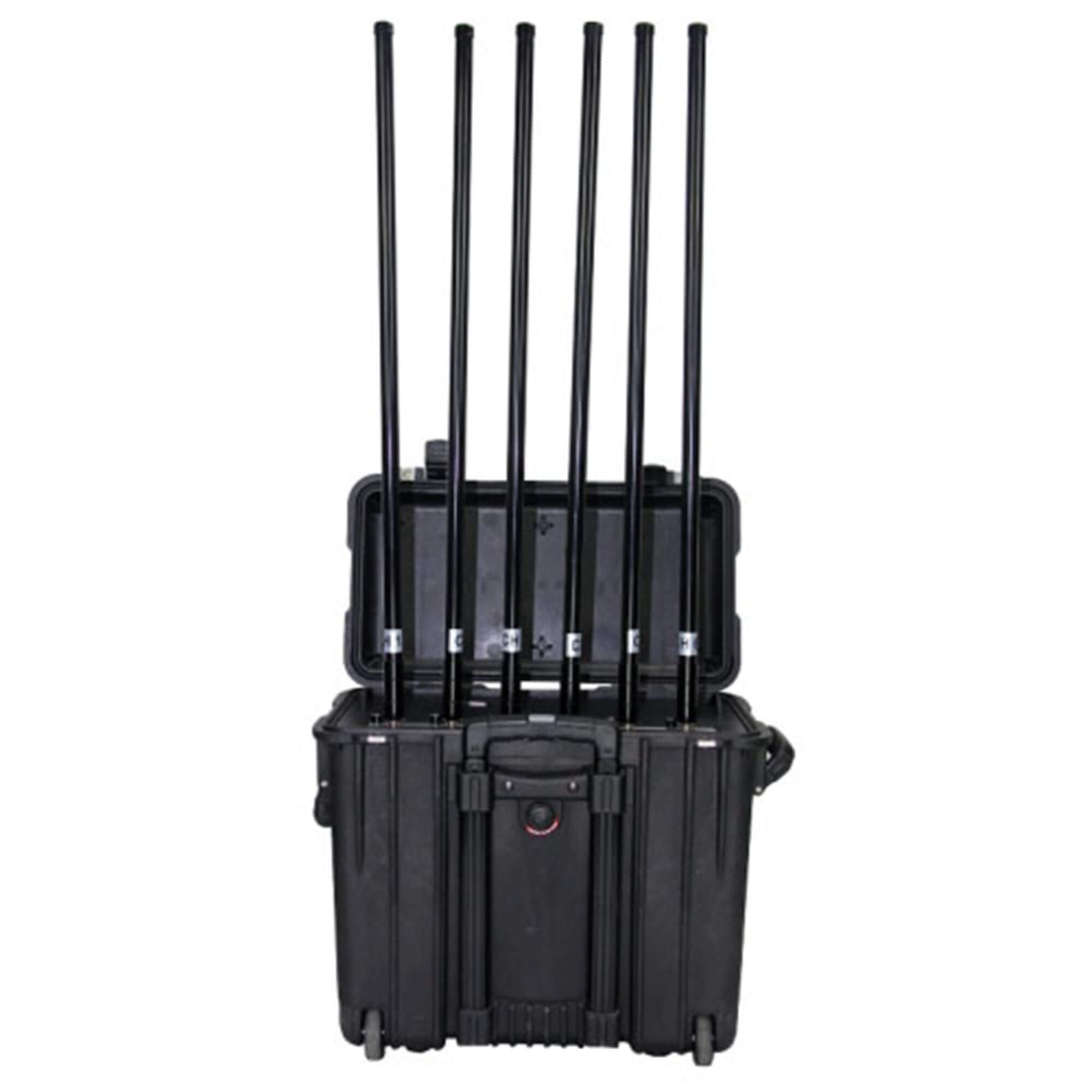 Draw-bar box Portable High Power Mobile Phone 4GLTE WIFI Jammer with Output Power 220W Jamming up to 1000m