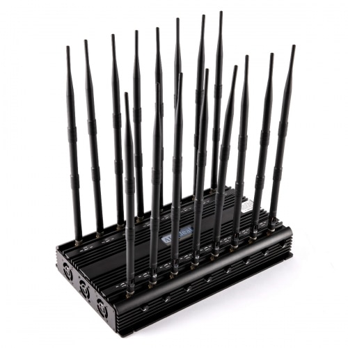 Adjustable 16 Antennas 5G 4G 5GHZ WIFI GPS RC UHF VHF Drone 46W Jammer Up to 50M