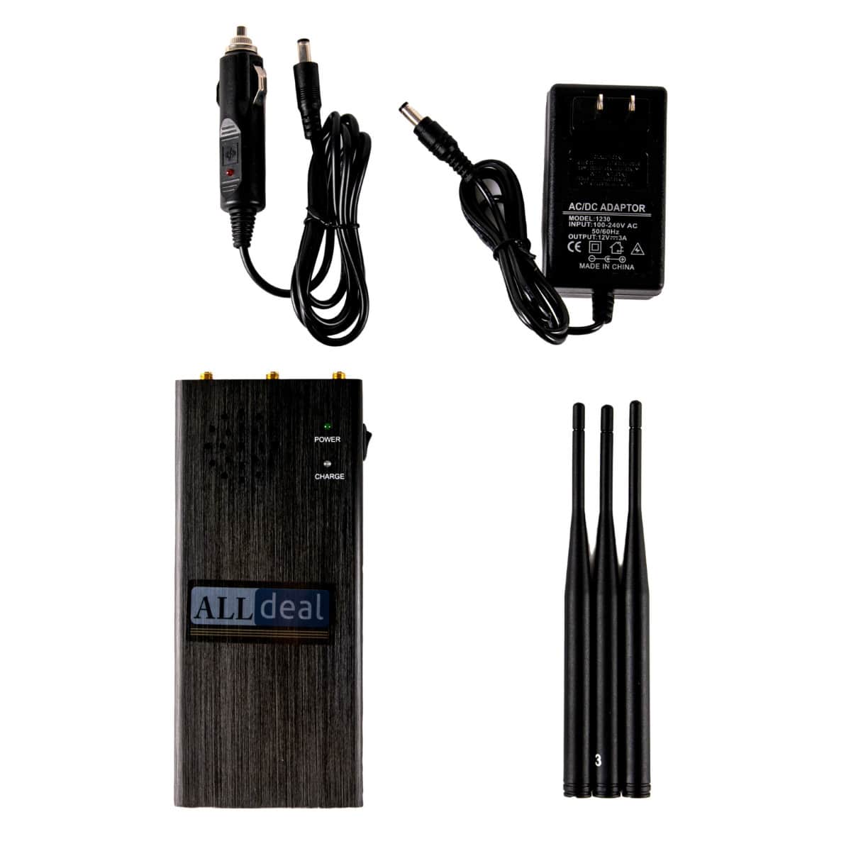 Handheld 315 433 868MHZ Car Key,TV,Remote Control Jammer,Radius up to 100meters , 8000mAh (10W)