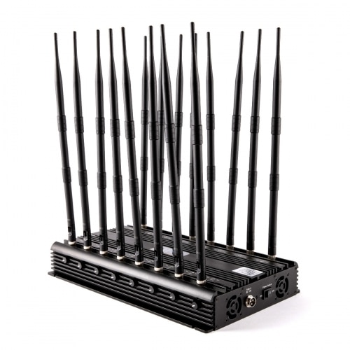 Adjustable 16 Antennas 5G 4G 5GHZ WIFI GPS RC UHF VHF Drone 46W Jammer Up to 50M