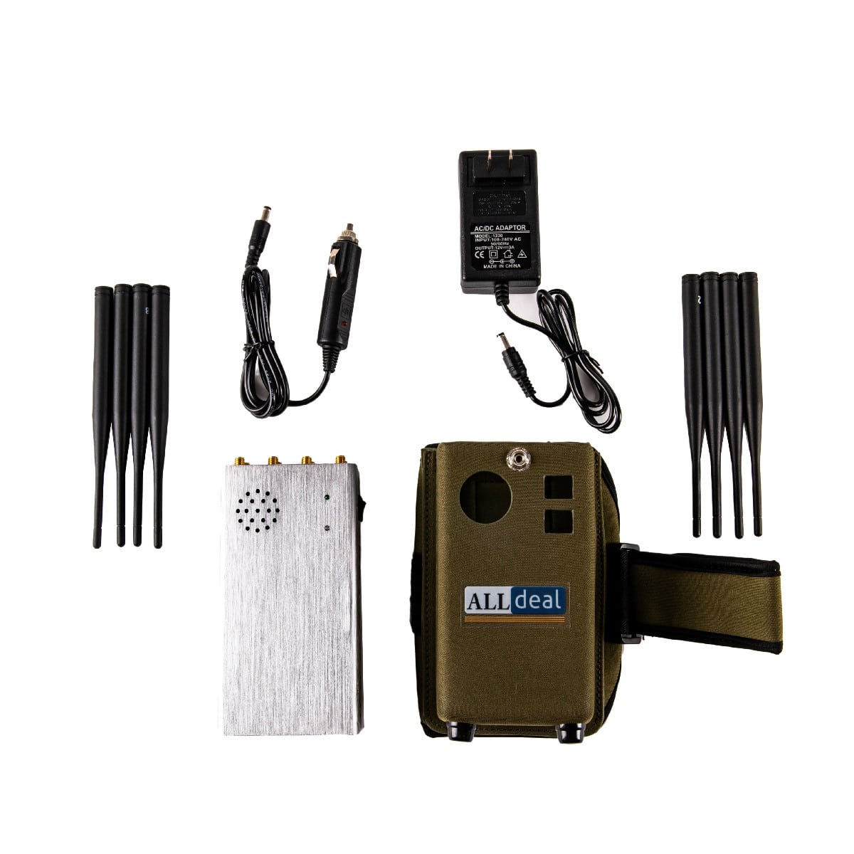 8 Bands Handheld GPS WIFI 5G Cell phone Jammer radius up to 20 meters,8000mAh (8W)