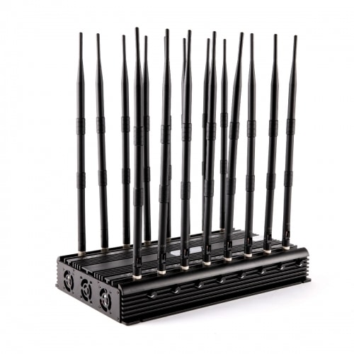 Adjustable 16 Antennas 5G 4G 5GHZ WIFI GPS RC UHF VHF Drone 46W Jammer Up to 50M