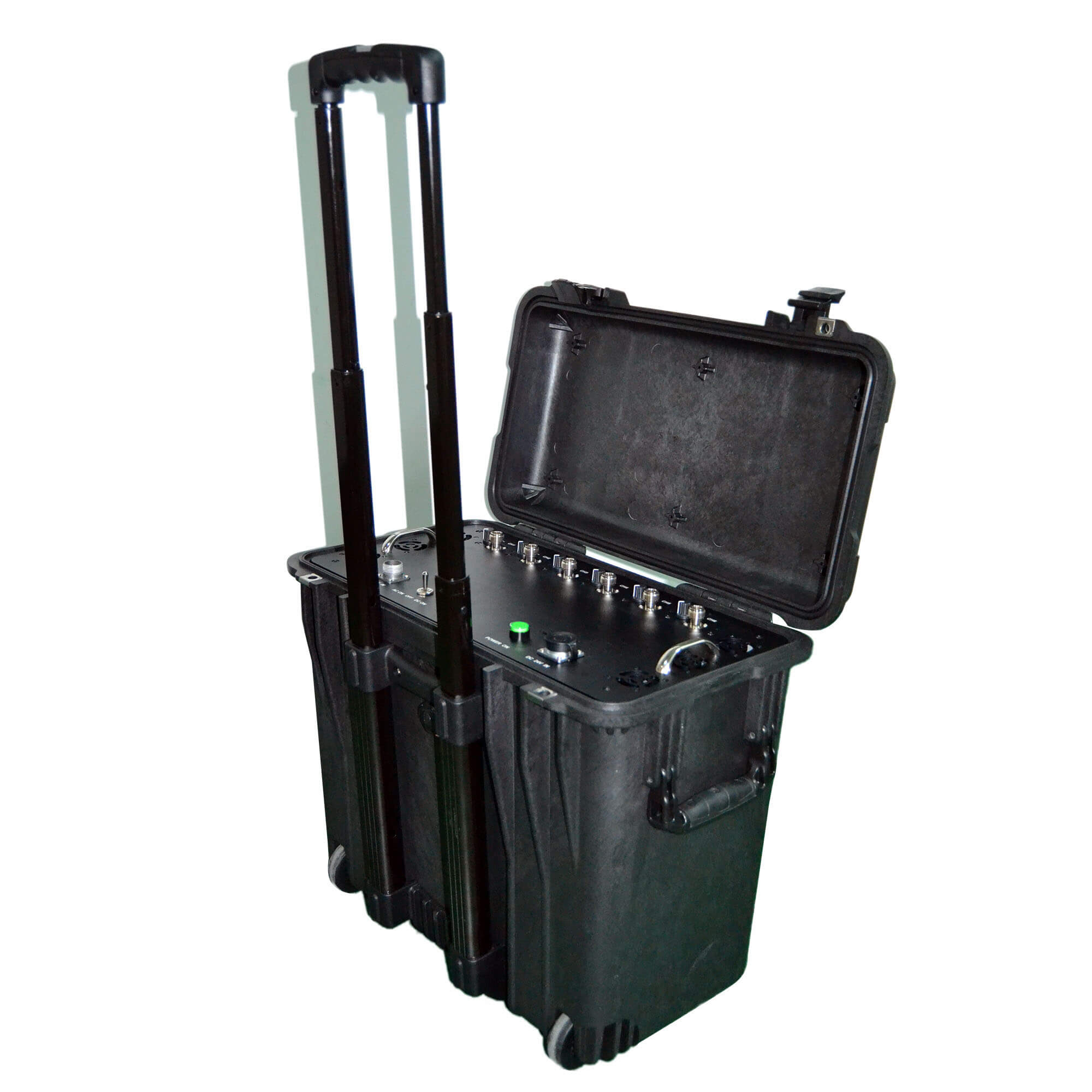 Draw-bar box Portable High Power Mobile Phone 4GLTE WIFI Jammer with Output Power 220W Jamming up to 1000m