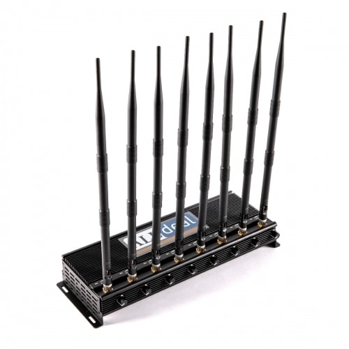 Adjustable 8 Antennas 5G 4G LTE WIFI Bluetooth Signal Jammer 24W Up to 50M