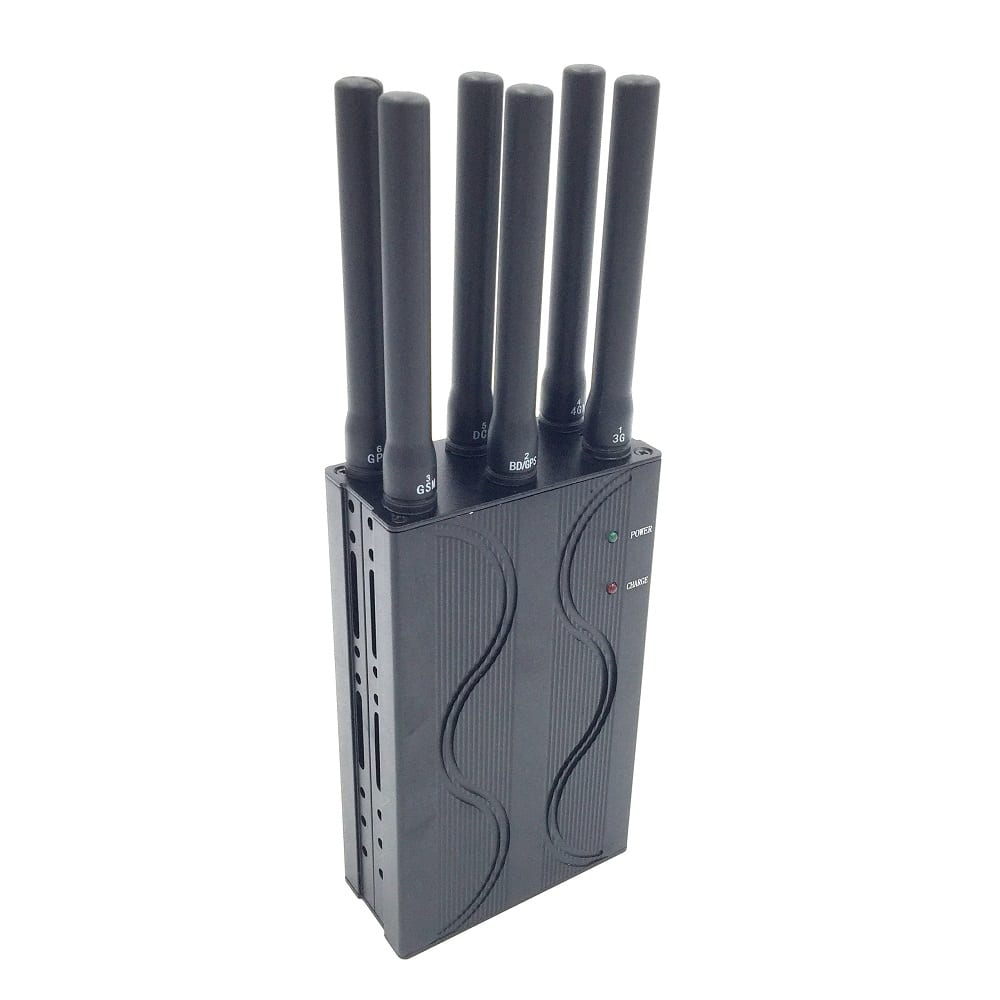 6 Antenas Portable Cell Phone Jammer with WiFi Protection.