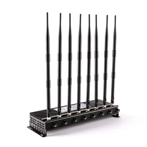 Adjustable 8 Antennas 5G 4G LTE WIFI Bluetooth Signal Jammer 24W Up to 50M