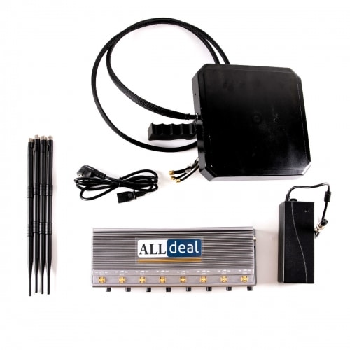 New Powerful 8 Bands Anti UAV Drone Jammer 50W Output Power Radius up to 300m