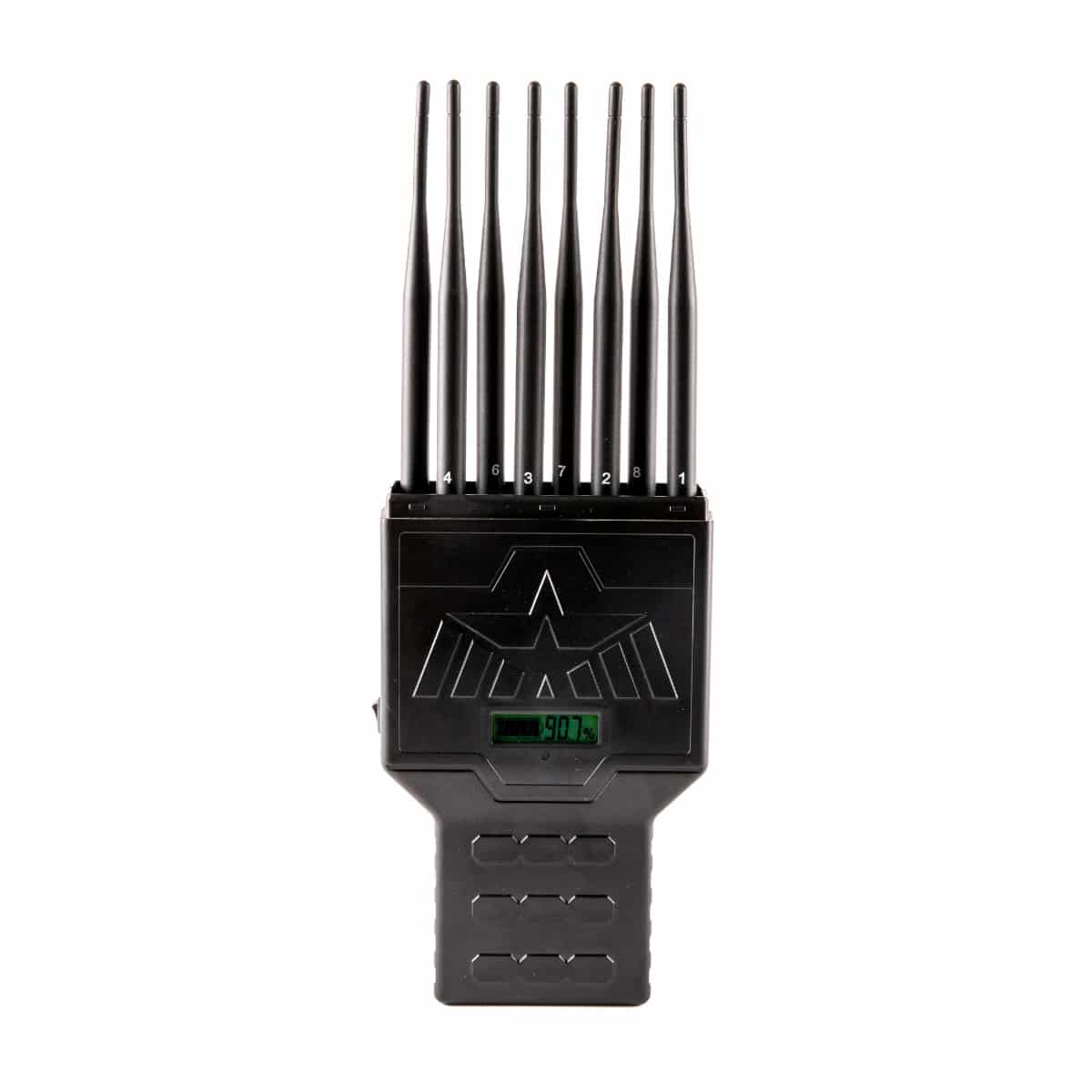 Powerful 8 Antennas Handheld 5G 4G WIFI GPS Jammer Radius up to 40 meters (24W)