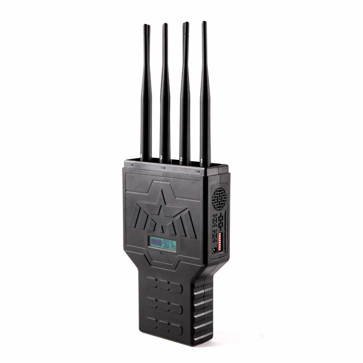 Powerful 8 Antennas Handheld 5G 4G WIFI GPS Jammer Radius up to 40 meters (24W)