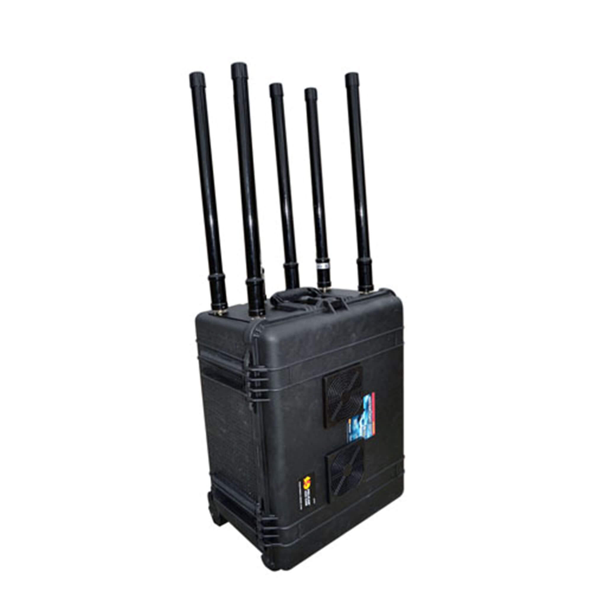 Portable High Power Signal Jammer with Output Power 300W Mobile Phone 4GLTE WIFI Blocker Jamming up to 1500m