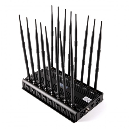 Adjustable 16 Antennas 5G 4G 5GHZ WIFI GPS RC UHF VHF Drone 46W Jammer Up to 50M