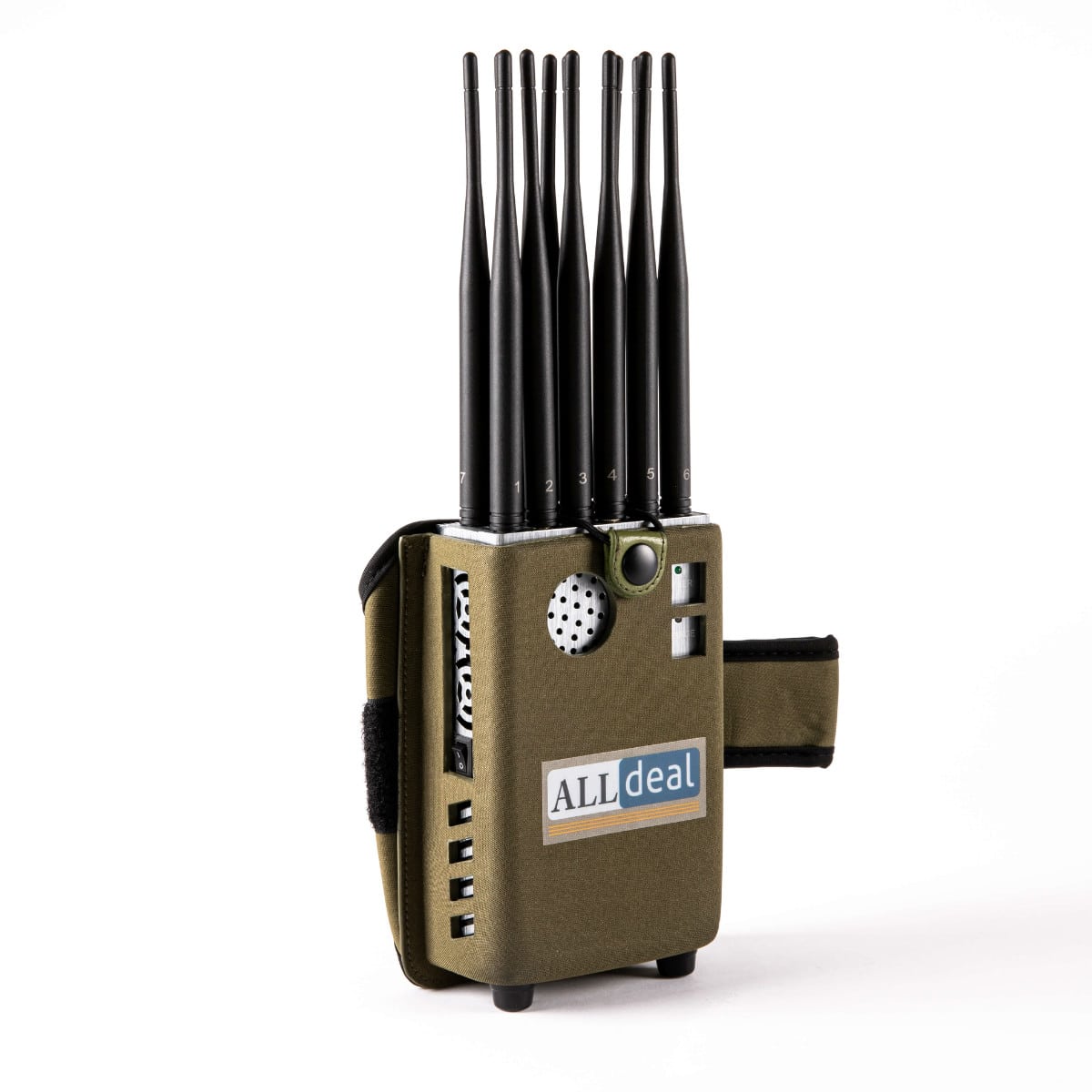 ALLDEAL 12 Antennas Portable 5G LTE Cell Jammer 5.8G Wi-Fi Scrambler,Radius up to 20m ,12000mAh (12W)