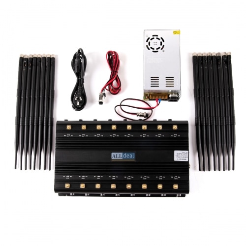 Adjustable 16 Antennas 5G 4G 5GHZ WIFI GPS RC UHF VHF Drone 46W Jammer Up to 50M